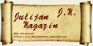 Julijan Magazin vizit kartica